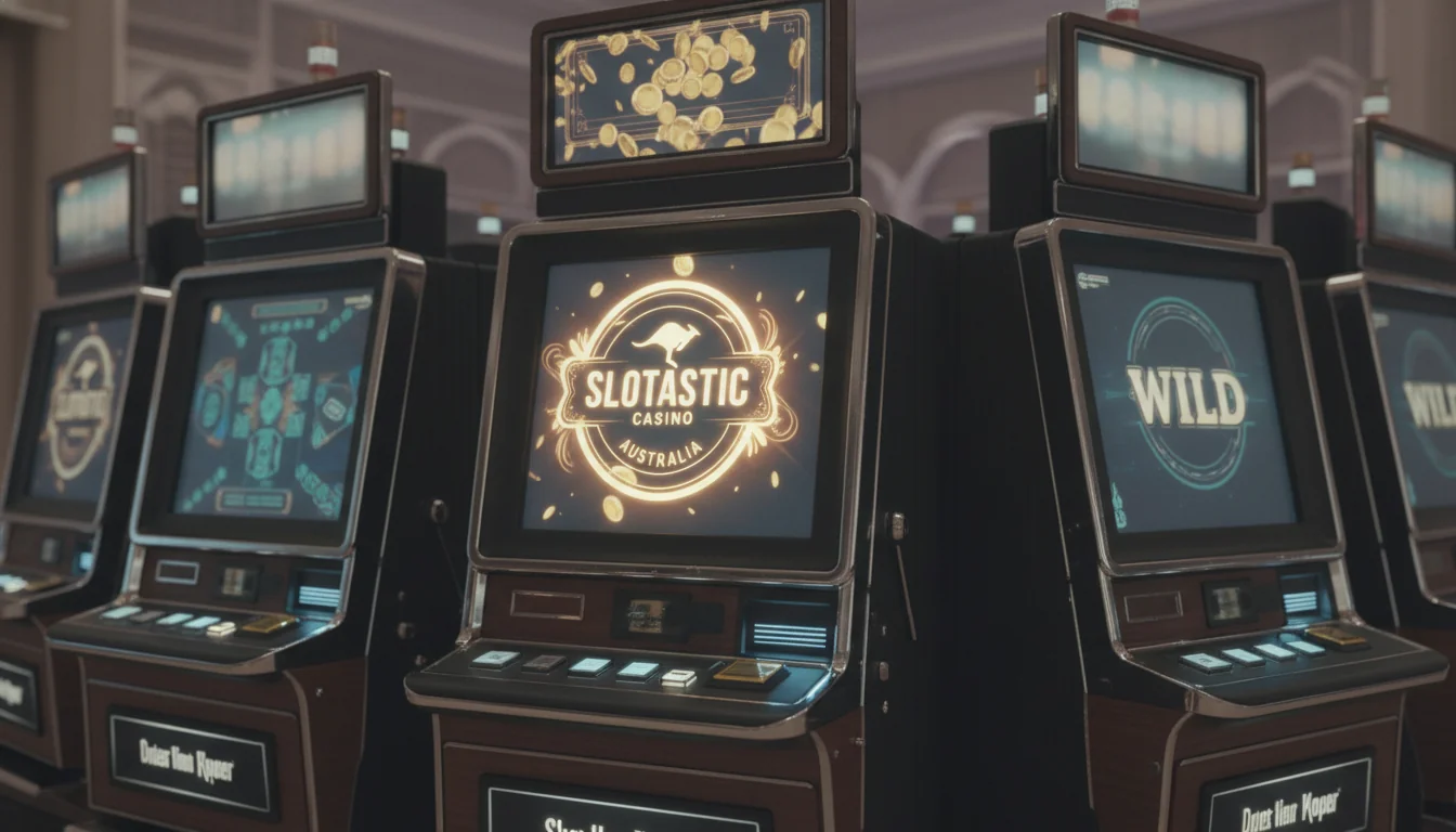 Slotastic casino game lobby with various slots